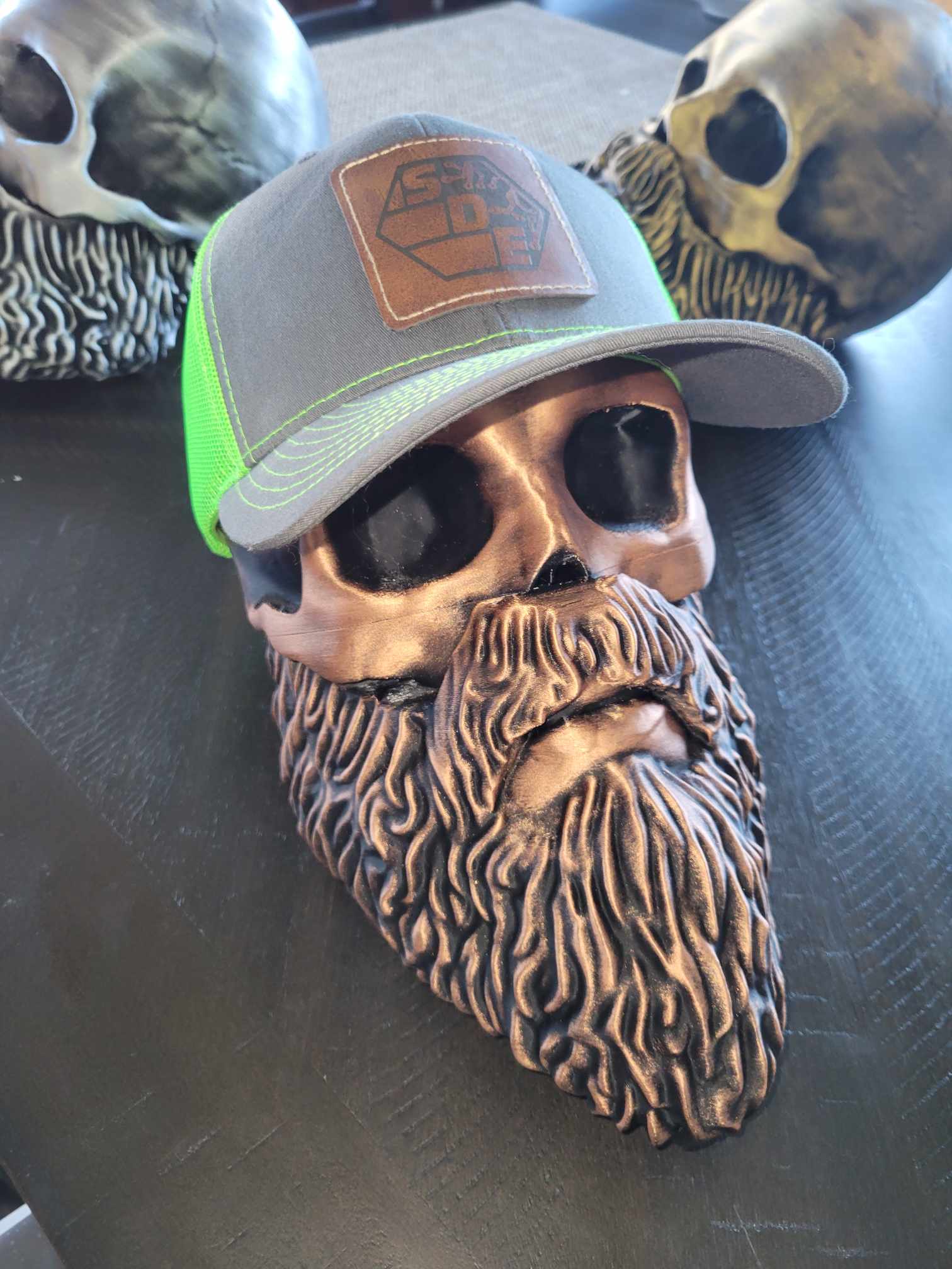 bearded skull football helmet Bearded Skull Hat Display – SomethingDifferentEng