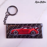 Personalized Carbon Fiber Keychain